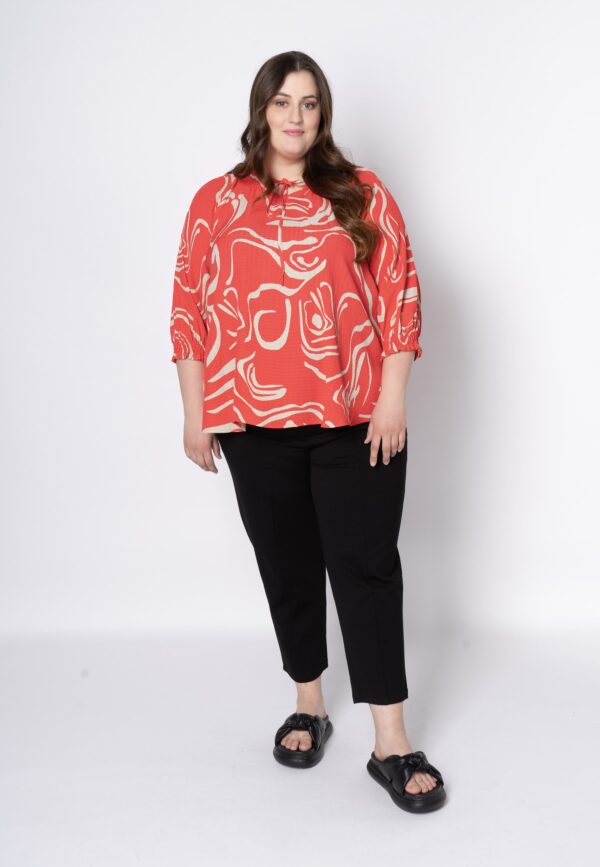 Pont Neuf - Bluse - Pnchi - Tomato - 3xl/54-56 billede