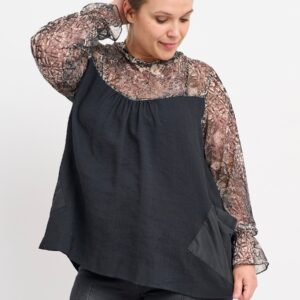 Pont Neuf - Bluse - Pncho - Black - Xs/36-38 billede