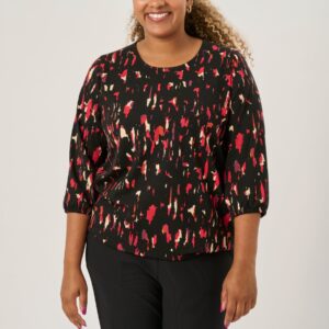 Pont Neuf - Bluse - Pnchrista - Warm Red - 3xl/54-56 billede