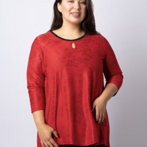 Pont Neuf - Bluse - Pndia - Warm Red - M billede