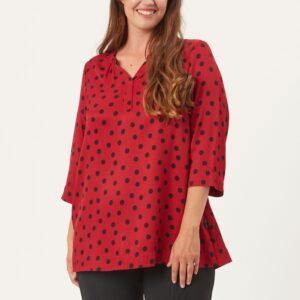 Pont Neuf - Bluse - Pnfrancy Tea - Warm Red - S/40 billede