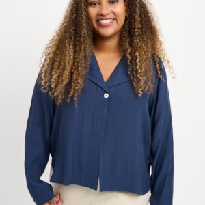 Pont Neuf - Cardigan - Pnfreda - Navy Blue - 3xl/54-56 billede