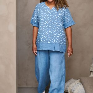 Pont Neuf - Bluse - Pnhadil - Soft Blue - 2xl/52 billede