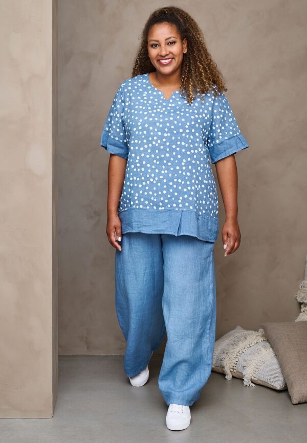 Pont Neuf - Bluse - Pnhadil - Soft Blue - 2xl/52 billede