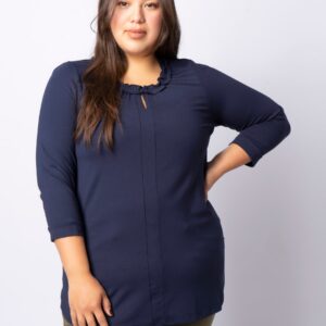 Pont Neuf - Bluse - Pnheike - Navy - M billede