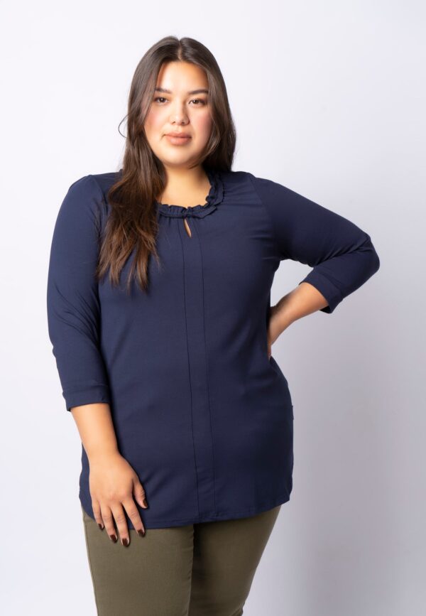 Pont Neuf - Bluse - Pnheike - Navy - M billede