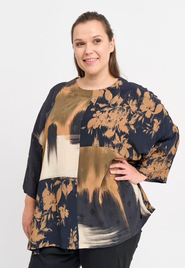 Pont Neuf - Bluse - Pninia - Warm Ochre - 3xl/54-56 billede