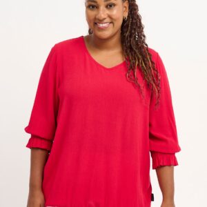 Pont Neuf - Bluse - Pnirvine - Warm Red - 2xl/52 billede