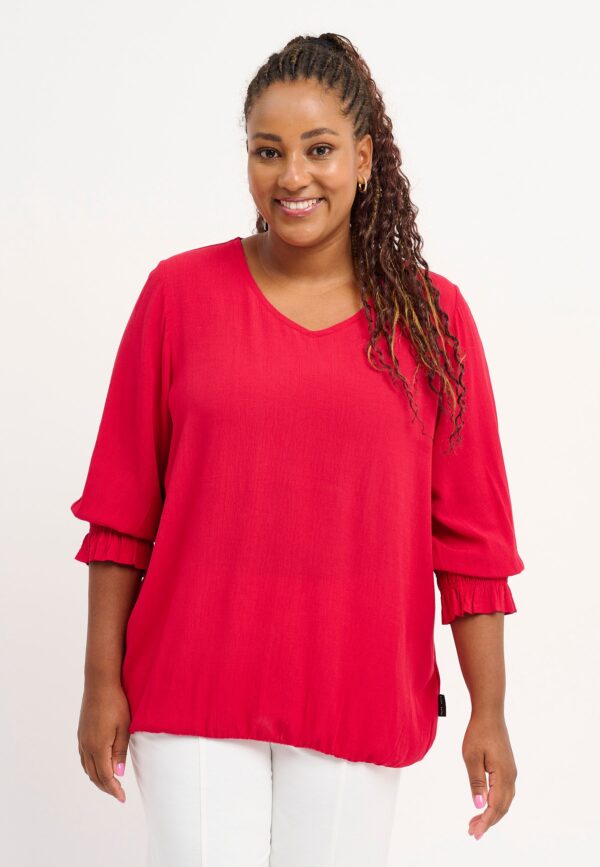 Pont Neuf - Bluse - Pnirvine - Warm Red - 2xl/52 billede