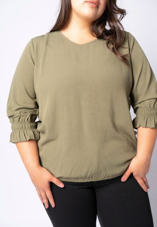 Pont Neuf - Bluse - Pnirvine - Dusty Olive - 3xl/54-56 billede