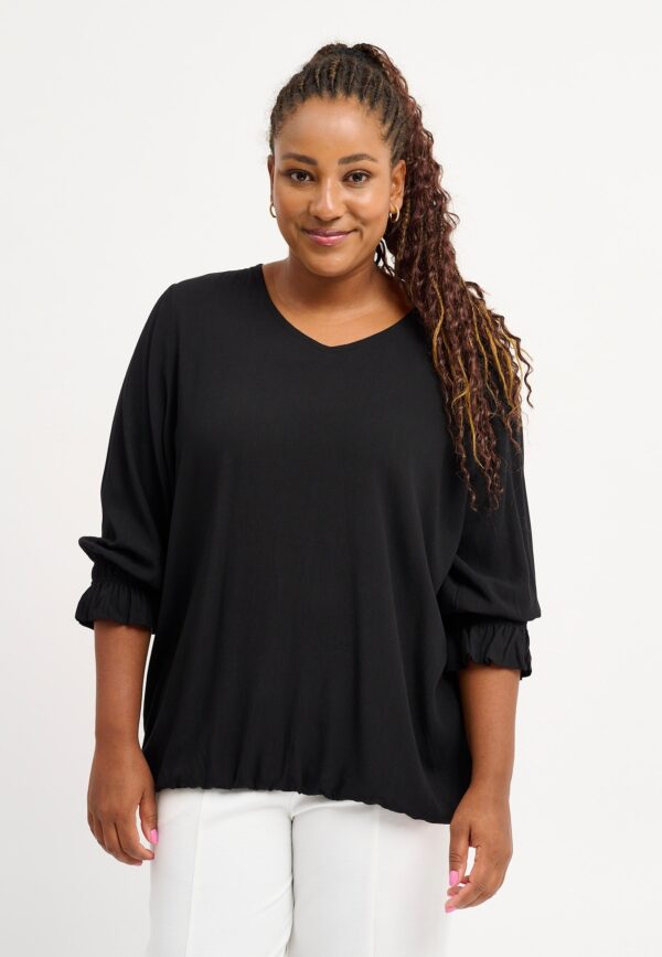 Pont Neuf - Bluse - Pnirvine - Black - 3xl/54-56 billede