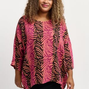 Pont Neuf - Bluse - Pnjea - Cerise - 3xl/54-56 billede