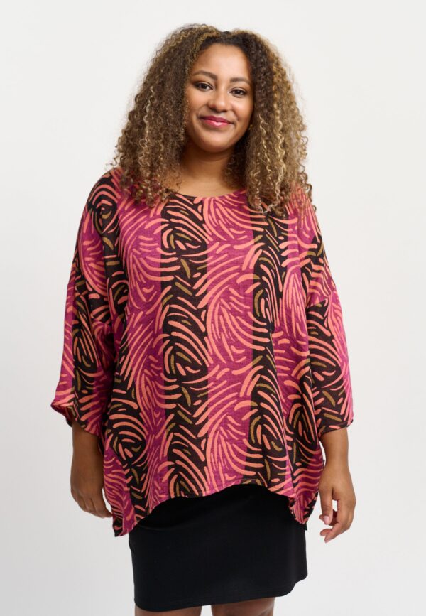 Pont Neuf - Bluse - Pnjea - Cerise - 3xl/54-56 billede