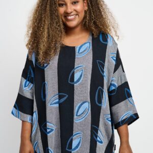 Pont Neuf - Bluse - Pnjea - Sapphire Blue - 3xl/54-56 billede