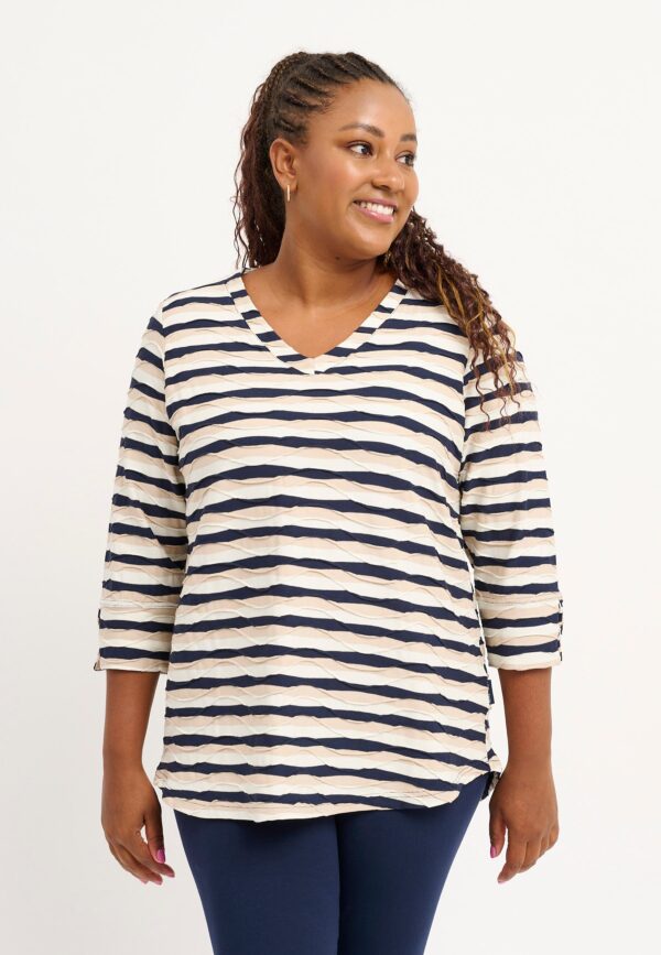 Pont Neuf - Bluse - Pnjeanie - Navy Blue - 3xl/54-56 billede