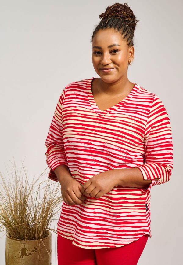 Pont Neuf - Bluse - Pnjeanie - Tomato - 3xl/54-56 billede