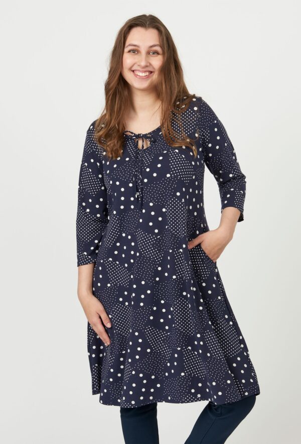 Pont Neuf - Kjole - Pnjosefine-tea - Navy - 3xl/54-56 billede