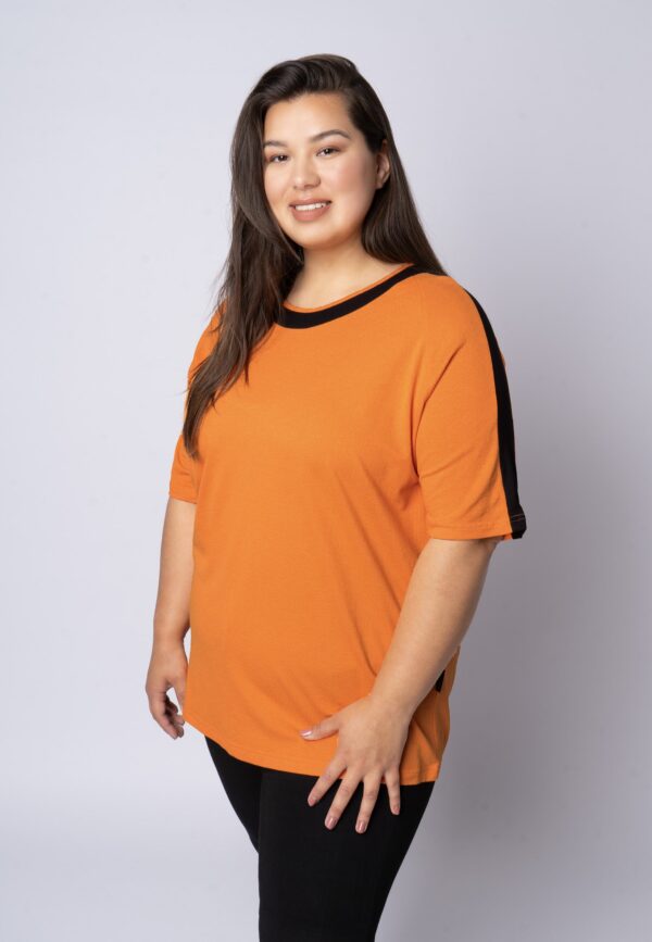 Pont Neuf - Bluse - Pnjoy - Sunny Orange - M billede