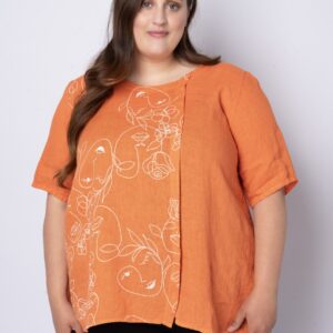 Pont Neuf - Bluse - Pnlabika - Mandarin - M/42-44 billede