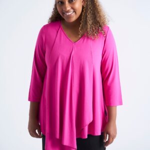 Pont Neuf - Bluse - Pnlara - Fuchsia - 3xl/54-56 billede