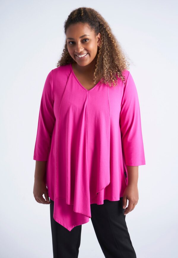 Pont Neuf - Bluse - Pnlara - Fuchsia - 3xl/54-56 billede