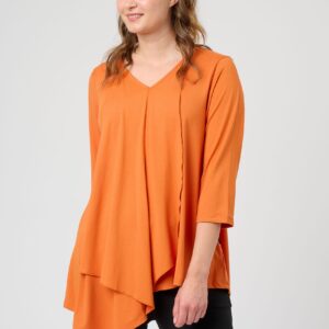 Pont Neuf - Bluse - Pnlara - Orange - 3xl/54-56 billede