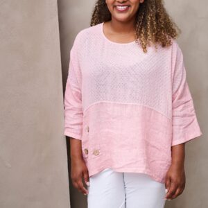 Pont Neuf - Bluse - Pnlauren - Rose - 3xl/54-56 billede