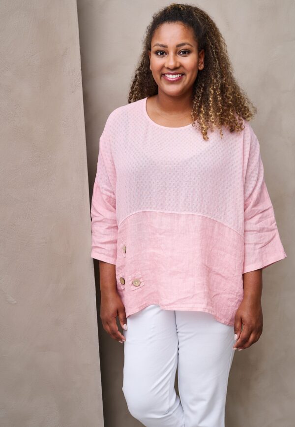 Pont Neuf - Bluse - Pnlauren - Rose - 3xl/54-56 billede