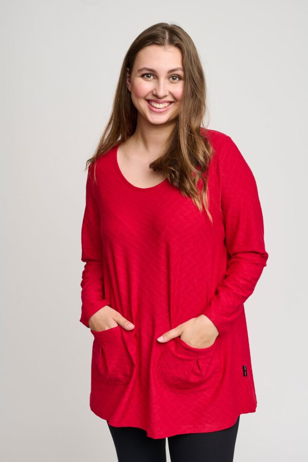 Pont Neuf - Bluse - Pnlotte-mie - Warm Red - S billede