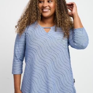 Pont Neuf - Bluse - Pnmagrethe - Sapphire Blue - 3xl/54-56 billede