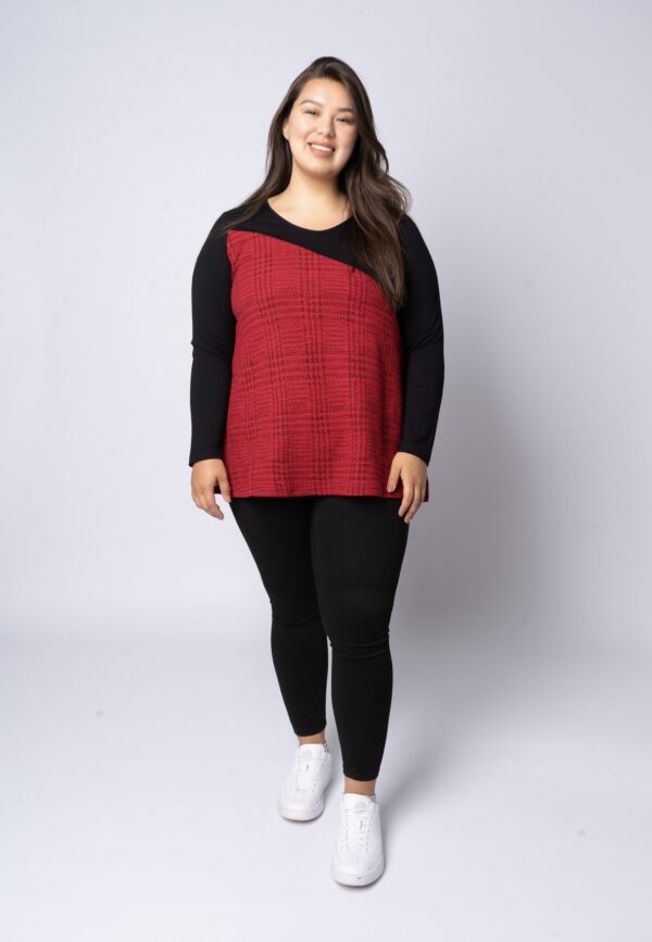 Pont Neuf - Bluse - Pnmaj-mie - Warm Red - 3xl billede