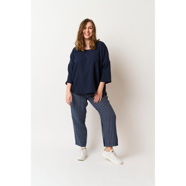 Pont Neuf - Bluse - Pnmatty - Navy - M billede