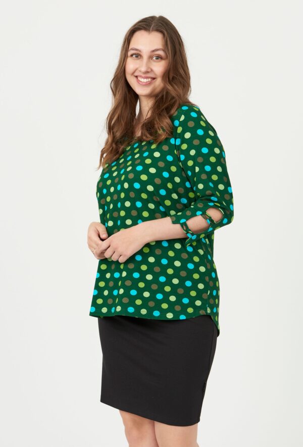 Pont Neuf - Bluse - Pnmelly - Bottle Green - 3xl/54-56 billede