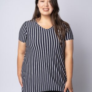 Pont Neuf - Bluse - Pnmila - Navy - 3xl/54-56 billede