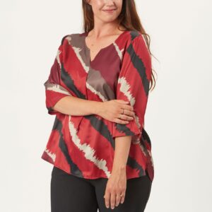 Pont Neuf - Bluse - Pnmoude - Warm Red - 3xl/54-56 billede