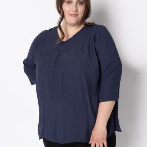 Pont Neuf - Bluse - Pnnadina - Navy - 3xl/54-56 billede