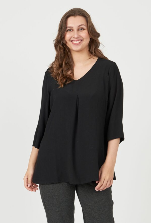 Pont Neuf - Bluse - Pnnadina - Black - Xl/48-50 billede