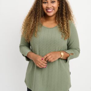 Pont Neuf - Bluse - Pnnelly - Khaki Green - 3xl/54-56 billede