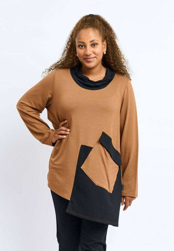 Pont Neuf - Bluse - Pnrama - Toffee - 3xl/54-56 billede