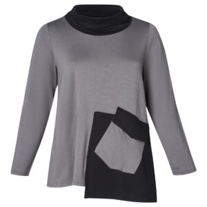 Pont Neuf - Bluse - Pnrama - Steel Grey - 2xl/52 billede