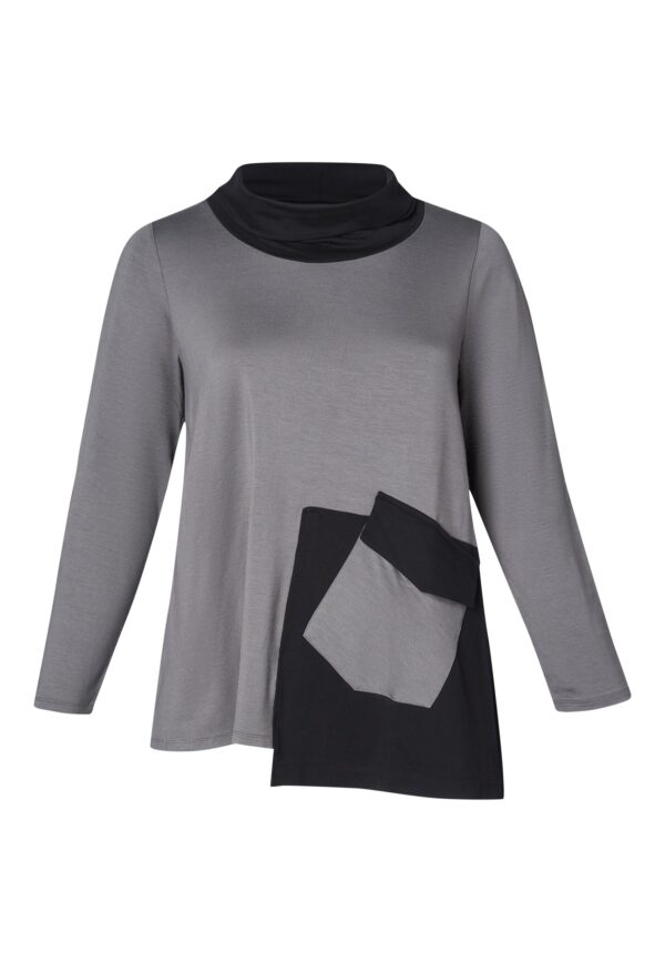 Pont Neuf - Bluse - Pnrama - Steel Grey - 2xl/52 billede