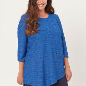 Pont Neuf - Bluse - Pnrosalina - Cobalt Blue - 3xl billede