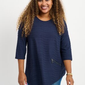 Pont Neuf - Bluse - Pnrosalina - Navy - 2xl billede