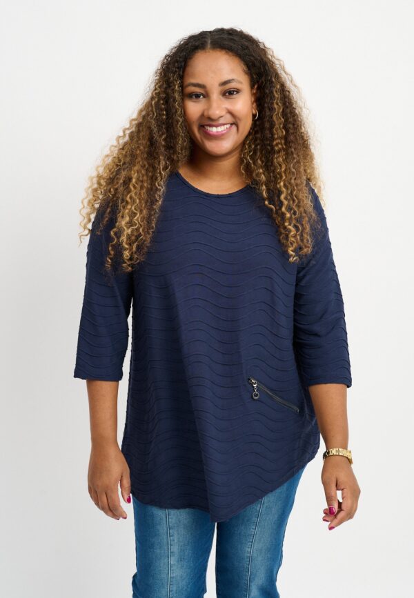 Pont Neuf - Bluse - Pnrosalina - Navy - 2xl billede