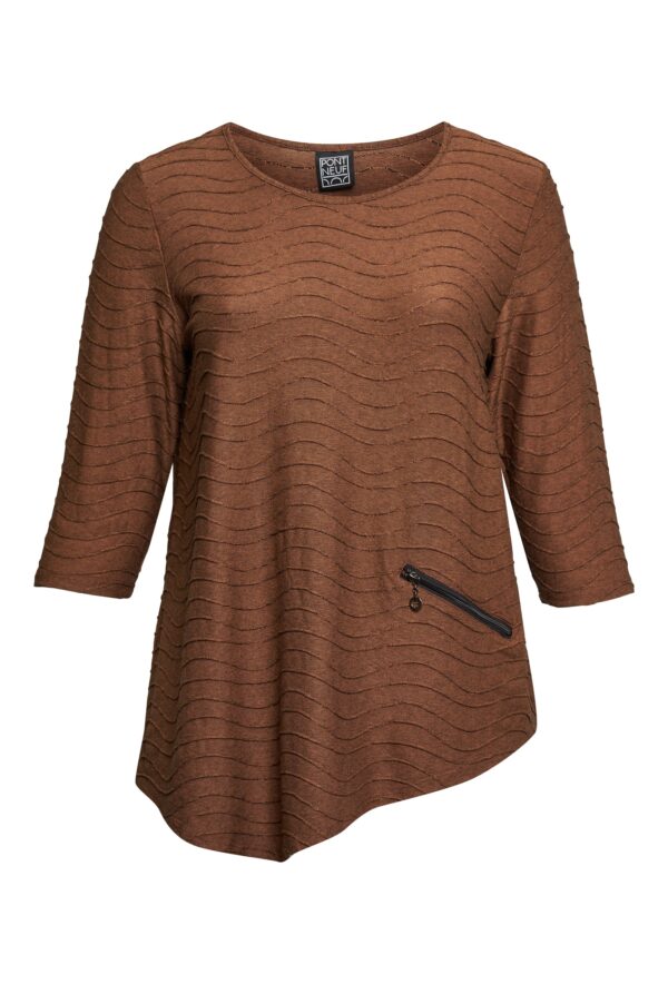 Pont Neuf - Bluse - Pnrosalina - Brown - 2xl billede