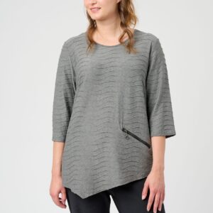 Pont Neuf - Bluse - Pnrosalina - Grey Melange - S billede