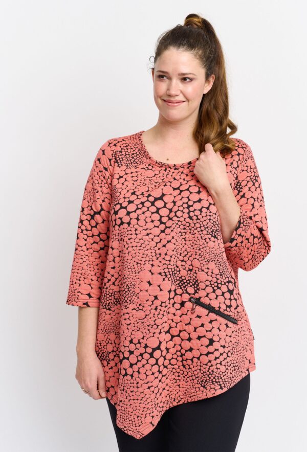 Pont Neuf - Tunika - Pnrosalina - Coral Red - 3xl/54-56 billede