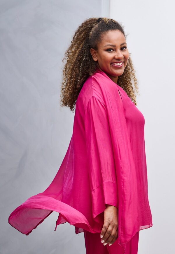 Pont Neuf - Cardigan - Pnsigge - Fuchsia - L/46 billede