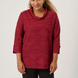 Pont Neuf - Bluse - Pnsteffi - Warm Red - 3xl/54-56 billede