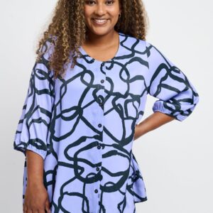 Pont Neuf - Bluse - Pnthorid - Ice Blue - 3xl/54-56 billede